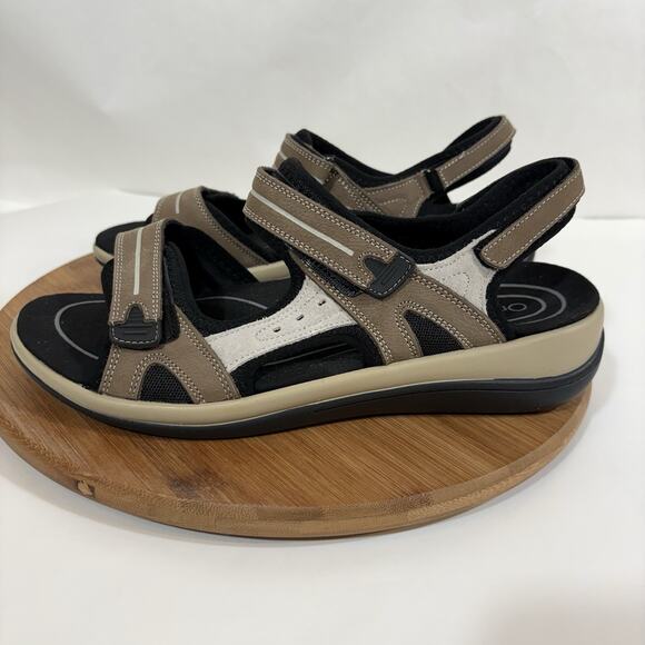 Orthofeet Women's Orthopedic Leather Venice Sandals Sz 10.5 Wide Brown Comfort - Picture 8 of 13